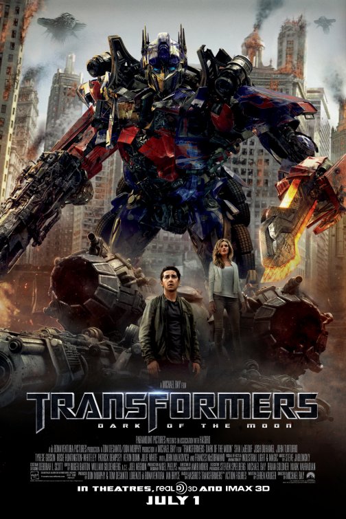 1000 piece jigsaw puzzle for the movie poster: Transformers: Dark of the Moon (2011) ver5