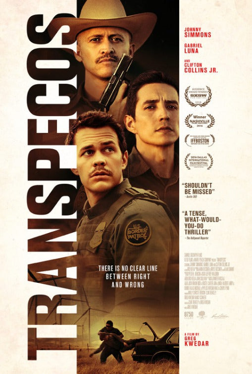 1000 piece jigsaw puzzle for the movie poster: Transpecos (2016)