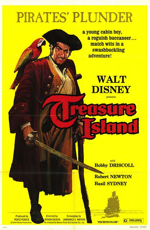 the movie poster: Treasure Island (1950)