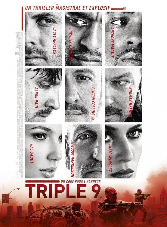 1000 piece jigsaw puzzle for the movie poster: Triple 9 (2016) ver19