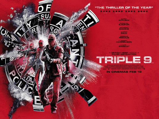 1000 piece jigsaw puzzle for the movie poster: Triple 9 (2016) ver20