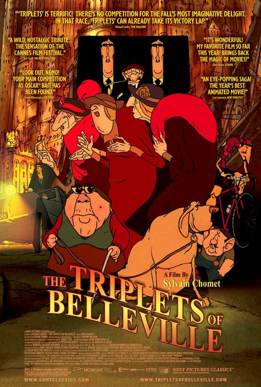 the movie poster: The Triplets of Belleville (2003) ver3