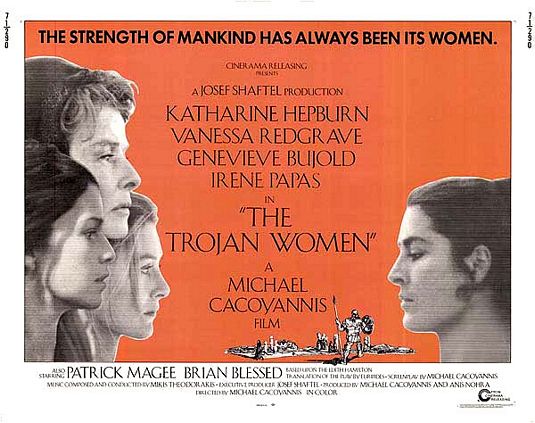 the movie poster: The Trojan Women (1971)