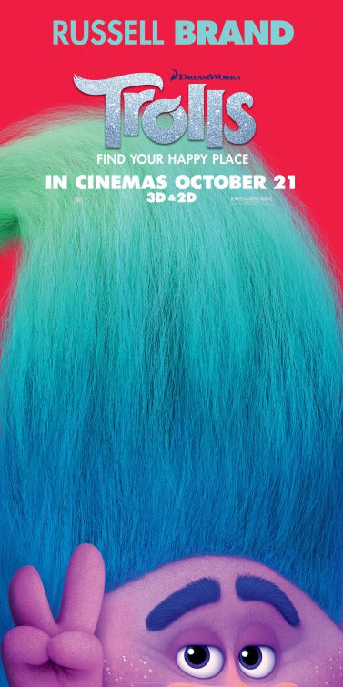1000 piece jigsaw puzzle for the movie poster: Trolls (2016) ver6