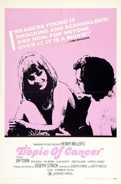 1000 piece jigsaw puzzle for the movie poster: Tropic of Cancer (1970)