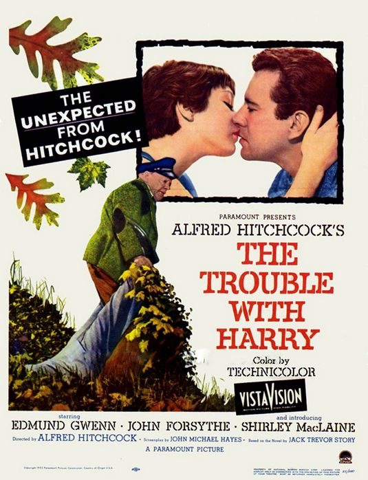 the movie poster: The Trouble with Harry (1955)