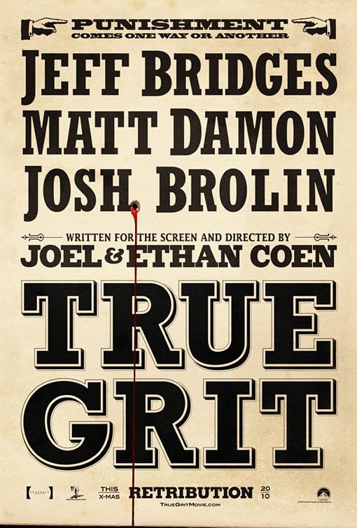 1000 piece jigsaw puzzle for the movie poster: True Grit (2010)