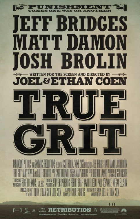 1000 piece jigsaw puzzle for the movie poster: True Grit (2010) ver2
