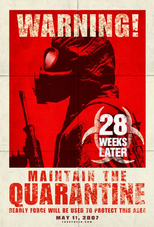 the movie poster: 28 Weeks Later (2007)