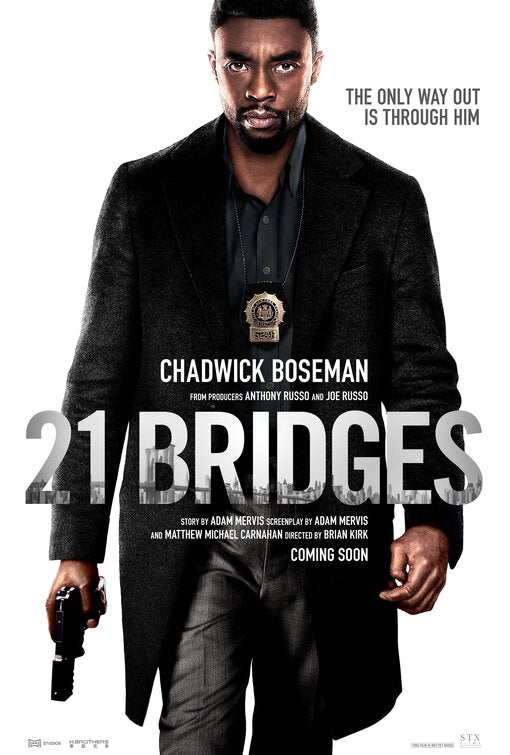 1000 piece jigsaw puzzle for the movie poster: 21 Bridges (2019) ver2