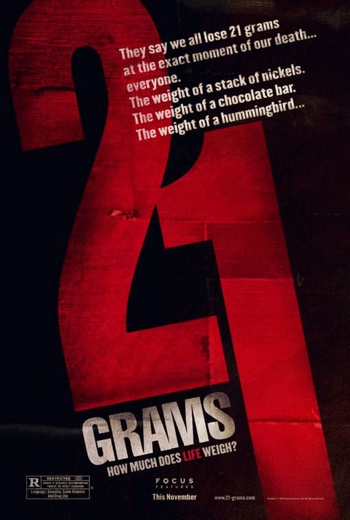 the movie poster: 21 Grams (2003)