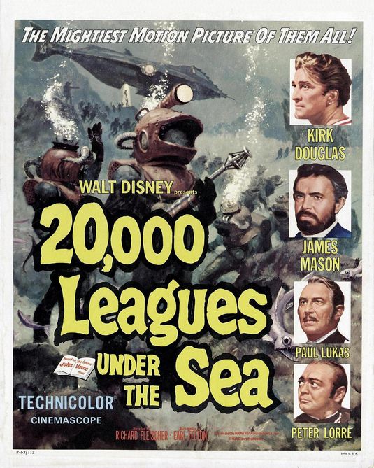 the movie poster: 20000 Leagues Under the Sea (1954)