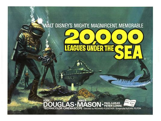 the movie poster: 20000 Leagues Under the Sea (1954) ver3