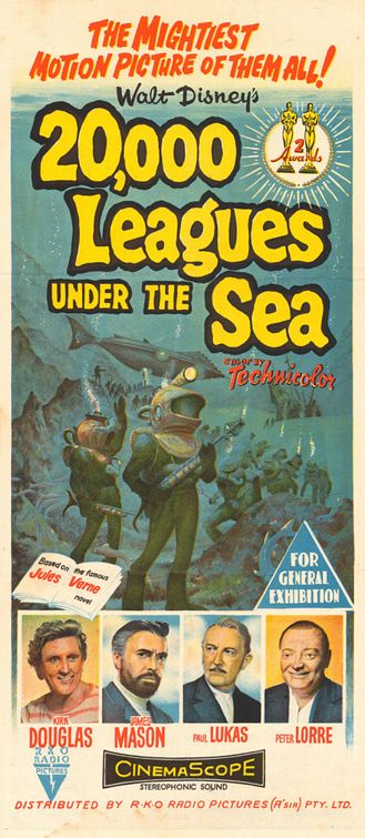 the movie poster: 20000 Leagues Under the Sea (1954) ver4