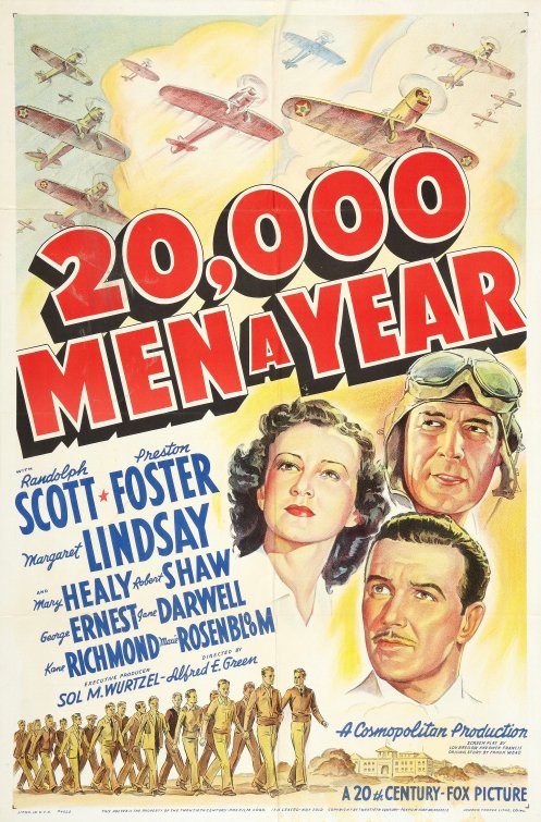 1000 piece jigsaw puzzle for the movie poster: 20,000 Men a Year (1939)