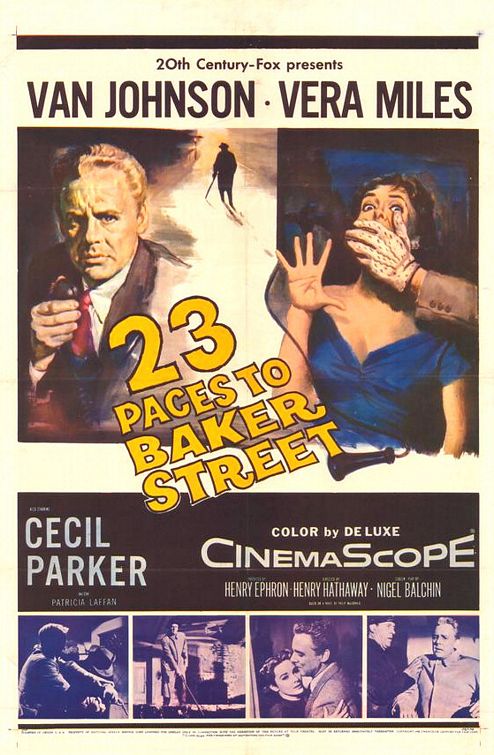 1000 piece jigsaw puzzle for the movie poster: 23 Paces to Baker Street (1956)