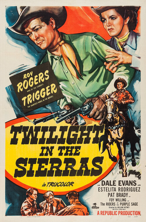 1000 piece jigsaw puzzle for the movie poster: Twilight in the Sierras (1950)