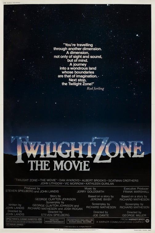 the movie poster: Twilight Zone: The Movie (1983)
