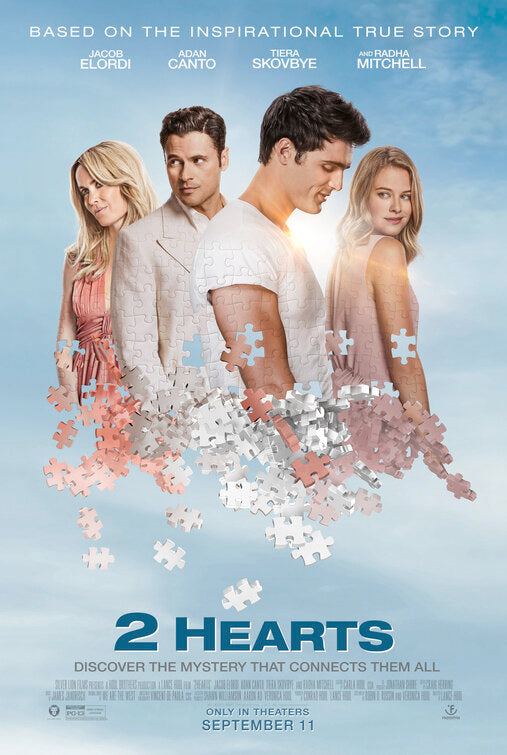 1000 piece jigsaw puzzle for the movie poster: 2 Hearts (2020)