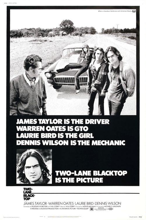 the movie poster: Two-Lane Blacktop (1971)