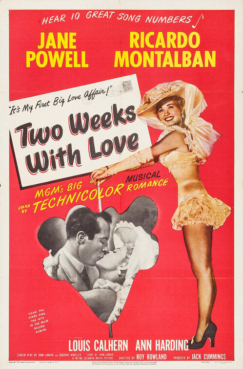 1000 piece jigsaw puzzle for the movie poster: Two Weeks with Love (1950)