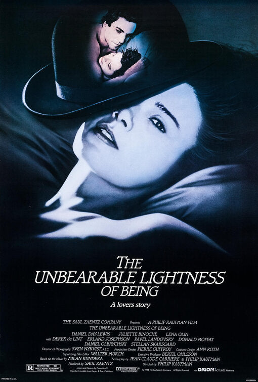 the movie poster: The Unbearable Lightness of Being (1988)