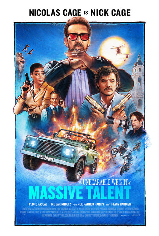 1000 piece jigsaw puzzle for the movie poster: The Unbearable Weight of Massive Talent (2022) ver4