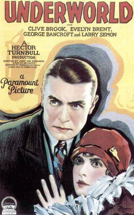 the movie poster: Underworld (1927)