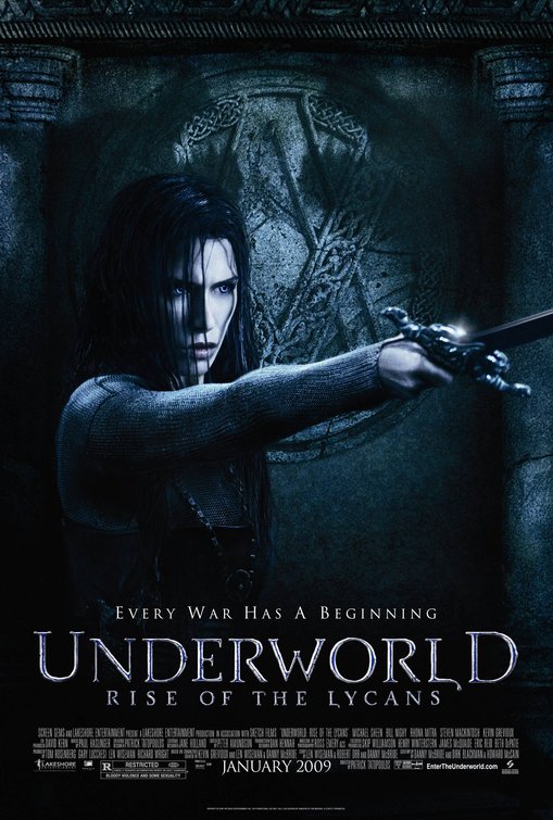 the movie poster: Underworld: Rise of the Lycans (2009) ver2