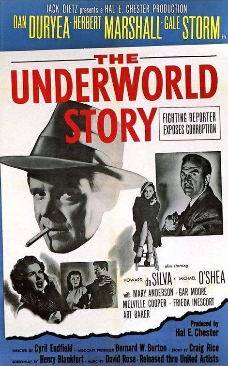 the movie poster: The Underworld Story (1950)