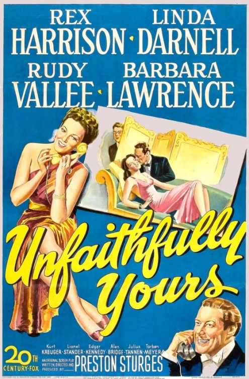 1000 piece jigsaw puzzle for the movie poster: Unfaithfully Yours (1948)