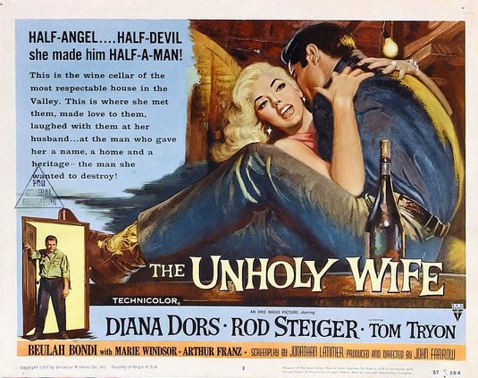 the movie poster: The Unholy Wife (1957)