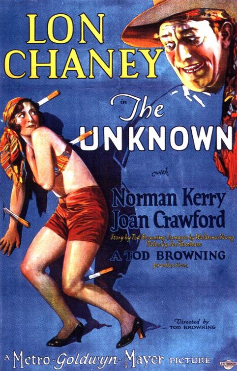 the movie poster: The Unknown (1927)