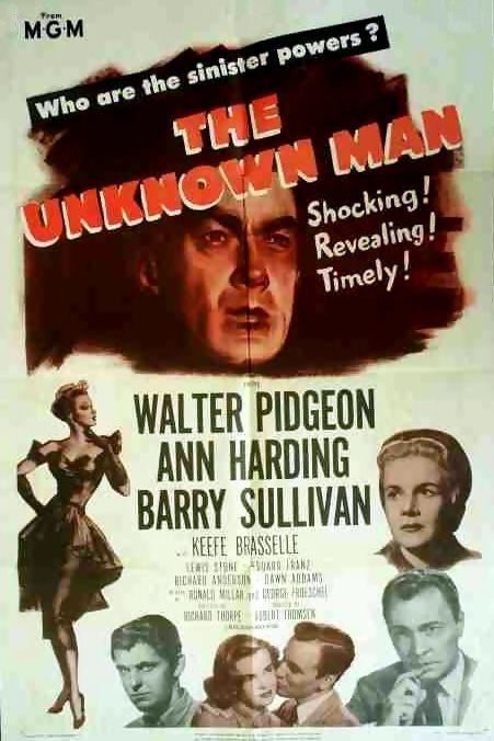 the movie poster: The Unknown Man (1951)