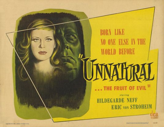 the movie poster: Unnatural (1958)