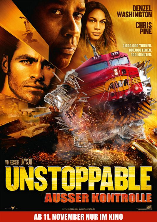 1000 piece jigsaw puzzle for the movie poster: Unstoppable (2010) ver6