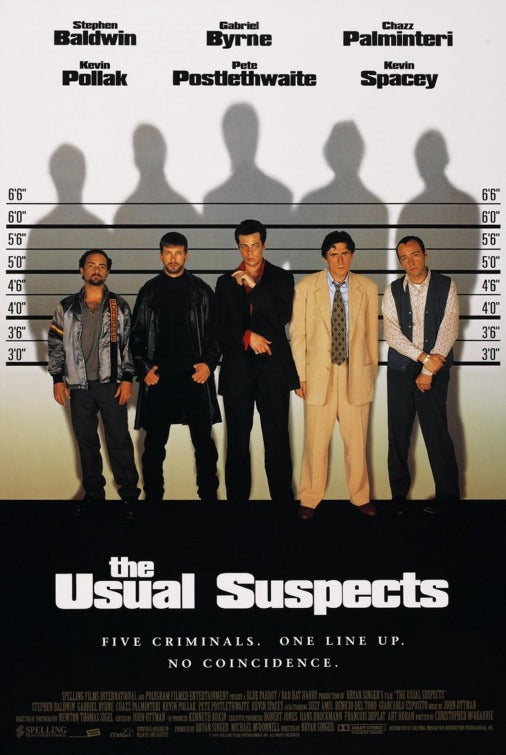 the movie poster: The Usual Suspects (1995) ver2