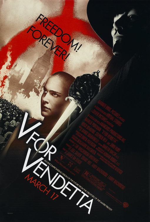 the movie poster: V for Vendetta (2006) ver2