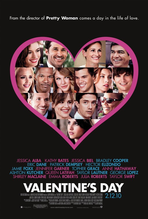 1000 piece jigsaw puzzle for the movie poster: Valentine's Day (2010)
