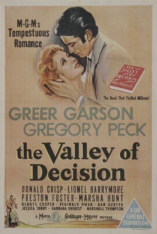 the movie poster: The Valley of Decision (1945)