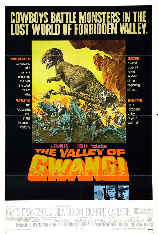 the movie poster: The Valley of Gwangi (1969)