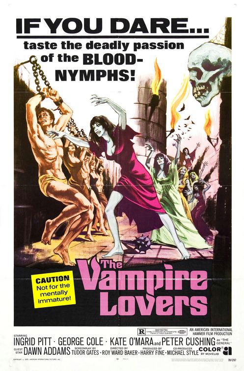 the movie poster: The Vampire Lovers (1970)