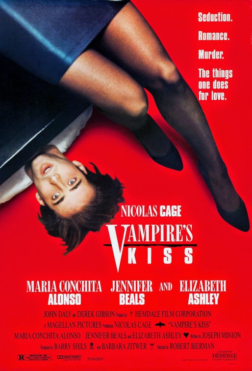the movie poster: Vampire's Kiss (1989)