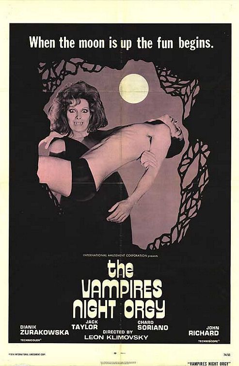 the movie poster: The Vampires' Night Orgy (1974)