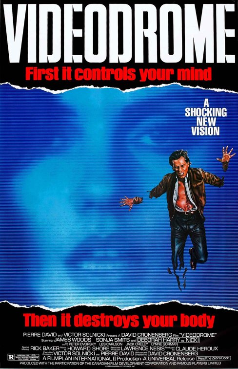 the movie poster: Videodrome (1983)
