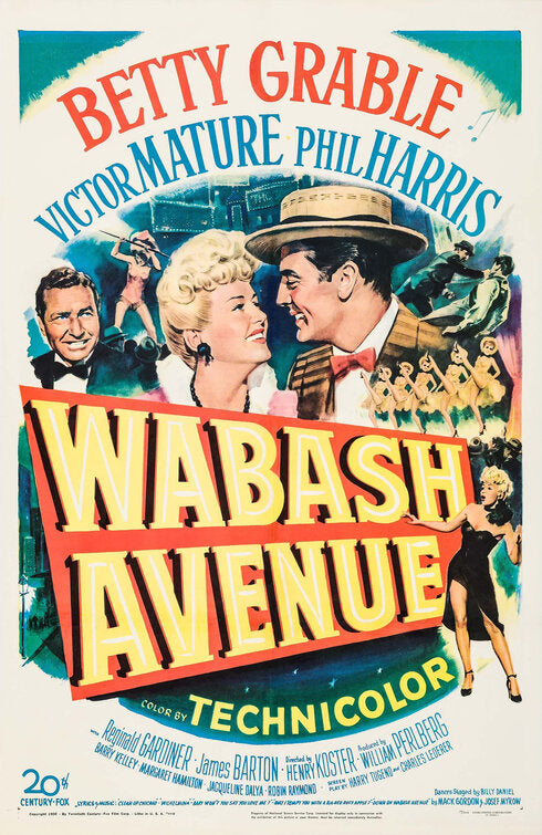 1000 piece jigsaw puzzle for the movie poster: Wabash Avenue (1950)