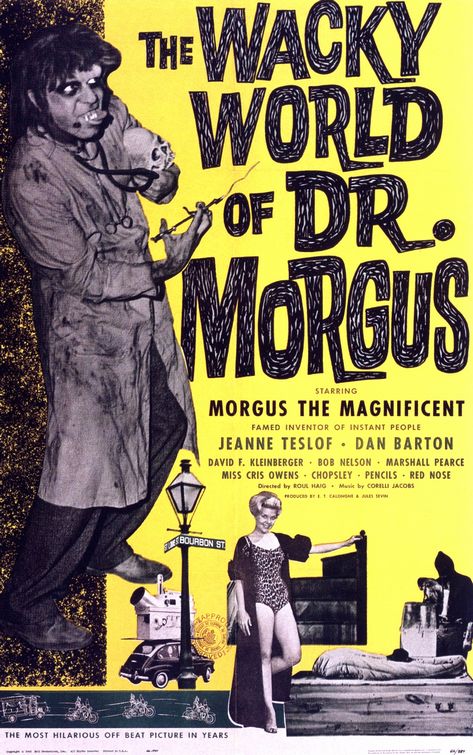 the movie poster: The Wacky World of Dr. Morgus (1962)
