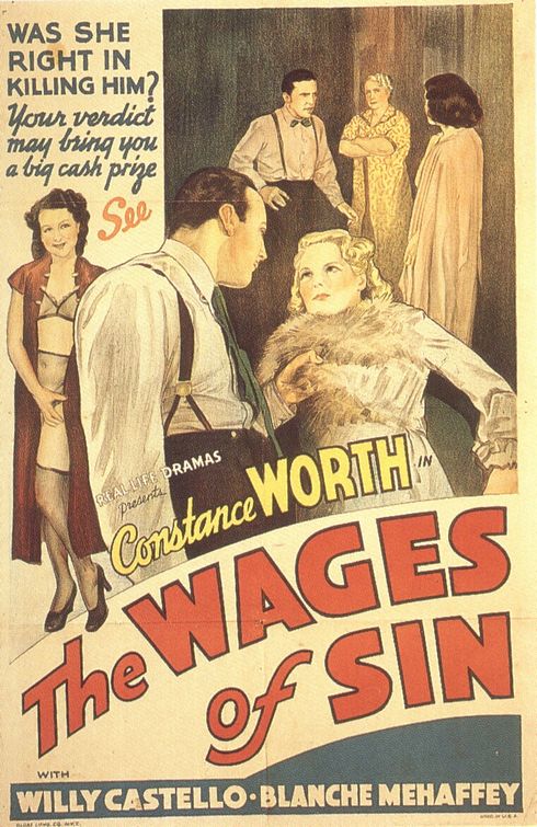 the movie poster: The Wages of Sin (1938)