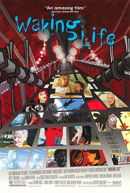 1000 piece jigsaw puzzle for the movie poster: Waking Life (2001)