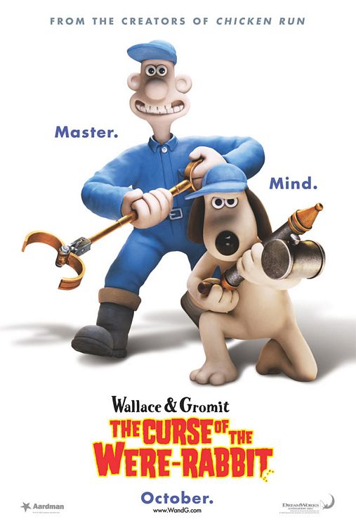 the movie poster: Wallace & Gromit in The Curse of the Were-Rabbit (2005)